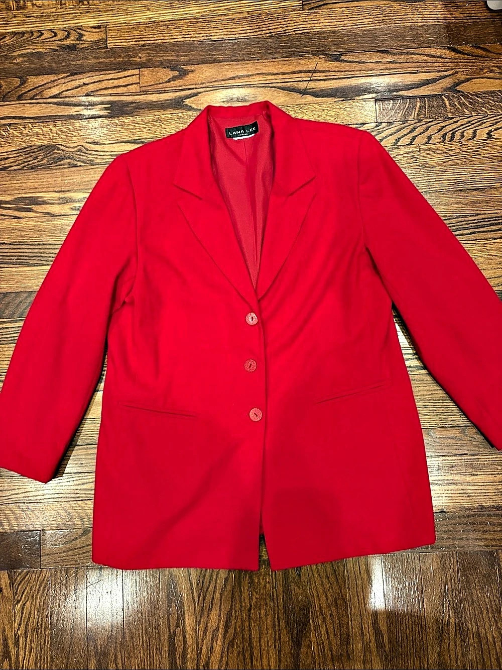Lana Lee Red Blazer Like New - L